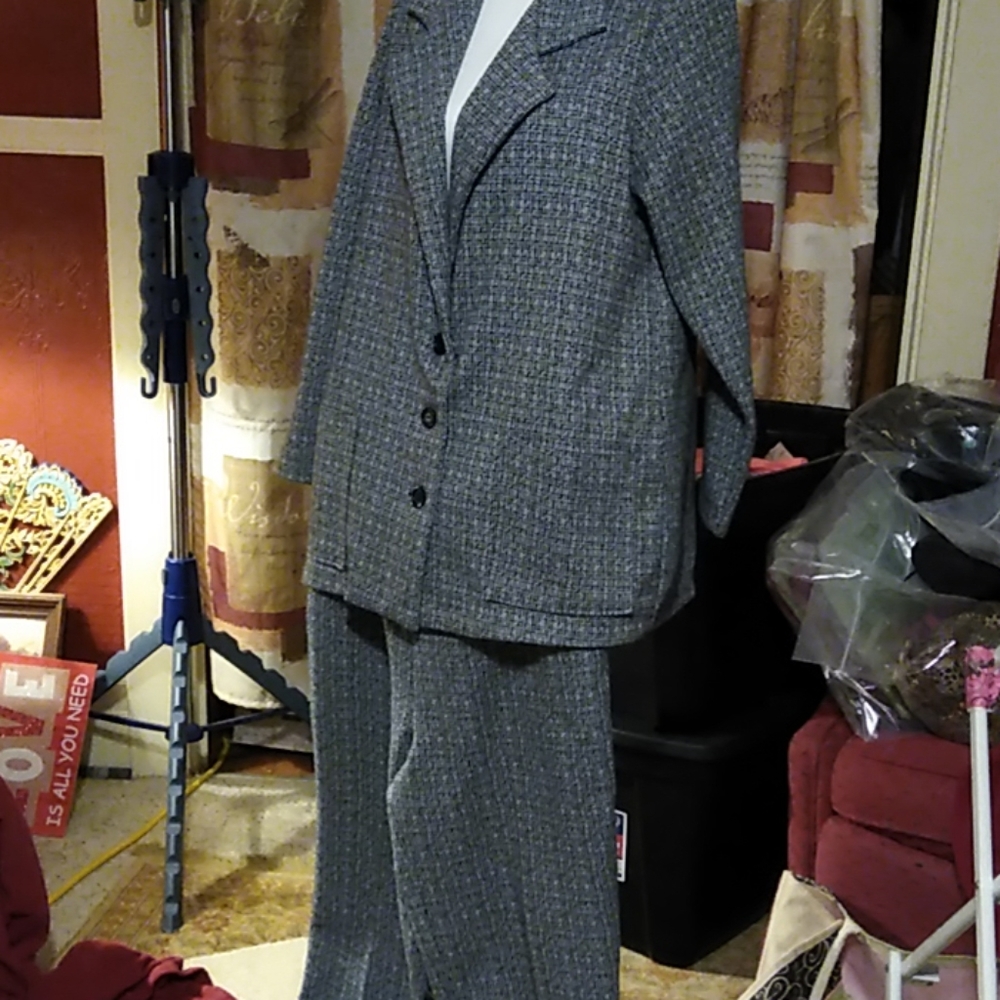 2 piece pants suit.  (1a)
